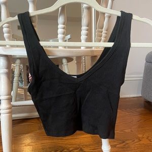 Garage Black Crop Top